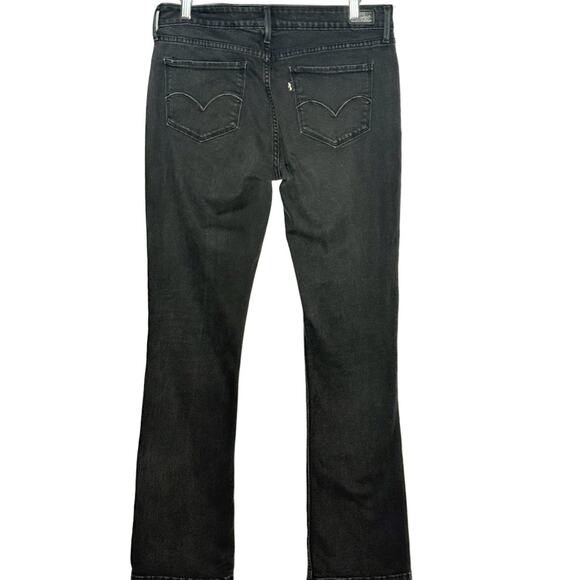 LEVI'S Shaping Curvy Stretch Mid-Rise Dark Wash Black Denim Jeans Women's 31‎ - Picture 4 of 10